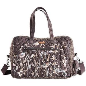 imageMaison d Hermine Weekender Bags for Women Cotton Quilted Duffel Overnight Luggage Weekend Bag for Men Gym Sports Gifts Travel Business Travellers Family Trip22  Meadow Florals