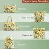 imageMaison d Hermine Cross Body Bags for Women Cotton Canvas Shoulder Bag for Shopping Travel Everyday Use Tote purse Sling Bag02  Eden  Yellow