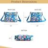 imageMaison d Hermine Cross Body Bags for Women Cotton Canvas Shoulder Bag for Shopping Travel Everyday Use Tote purse Sling Bag13  Happy Florals  Blue