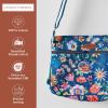 imageMaison d Hermine Cross Body Bags for Women Cotton Canvas Shoulder Bag for Shopping Travel Everyday Use Tote purse Sling Bag13  Happy Florals  Blue