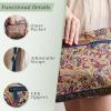 imageMaison d Hermine Cross Body Bags for Women Cotton Canvas Shoulder Bag for Shopping Travel Everyday Use Tote purse Sling Bag23  Kerala  Blue