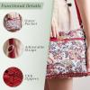 imageMaison d Hermine Cross Body Bags for Women Cotton Canvas Shoulder Bag for Shopping Travel Everyday Use Tote purse Sling Bag26  Kerala  Red