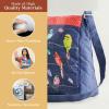 imageMaison d Hermine Hand Bags for Women Cotton Shoulder Bag for Shopping Travel Everyday Use Cross Body Tote purse Sling Bag12  Birdies on Wire