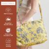 imageMaison d Hermine Hand Bags for Women Cotton Shoulder Bag for Shopping Travel Everyday Use Cross Body Tote purse Sling Bag13  Bonobo  Yellow