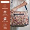 imageMaison d Hermine Hand Bags for Women Cotton Shoulder Bag for Shopping Travel Everyday Use Cross Body Tote purse Sling Bag23  Kerala  Blue