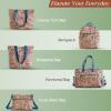 imageMaison d Hermine Hand Bags for Women Cotton Shoulder Bag for Shopping Travel Everyday Use Cross Body Tote purse Sling Bag23  Kerala  Blue