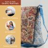 imageMaison d Hermine Hand Bags for Women Cotton Shoulder Bag for Shopping Travel Everyday Use Cross Body Tote purse Sling Bag23  Kerala  Blue