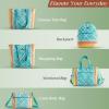 imageMaison d Hermine Hand Bags for Women Cotton Shoulder Bag for Shopping Travel Everyday Use Cross Body Tote purse Sling Bag24  Katmandou  Turquoise