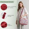 imageMaison d Hermine Hand Bags for Women Cotton Shoulder Bag for Shopping Travel Everyday Use Cross Body Tote purse Sling Bag26  Kerala  Red