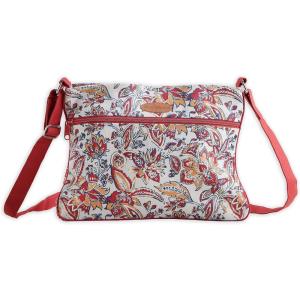 imageMaison d Hermine Cross Body Bags for Women Cotton Canvas Shoulder Bag for Shopping Travel Everyday Use Tote purse Sling Bag26  Kerala  Red