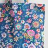 imageMaison d Hermine Tote Bag for Women 100 Cotton Reusable Grocery Tote Bags for Shopping Kitchen Beach Travel Perfect Gifts14  Happy Florals  Blue