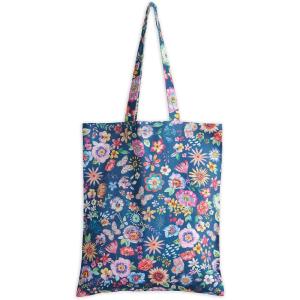 imageMaison d Hermine Tote Bag for Women 100 Cotton Reusable Grocery Tote Bags for Shopping Kitchen Beach Travel Perfect Gifts14  Happy Florals  Blue