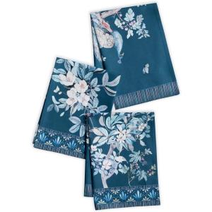 imageMaison d Hermine Dishcloths 100 Combed Cotton Premium 20quot x 2750quot Easter MultiPurpose Kitchen Towel for Kitchen Holiday Dinner Wedding ampamp Dining Peacock Utopia  Sandy Beach Set of 3Peacock Utopia  Deep Sea