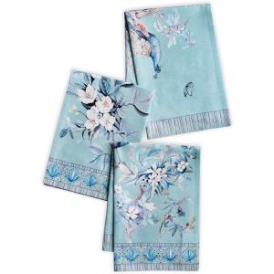 imageMaison d Hermine Dishcloths 100 Combed Cotton Premium 20quot x 2750quot Easter MultiPurpose Kitchen Towel for Kitchen Holiday Dinner Wedding ampamp Dining Peacock Utopia  Sandy Beach Set of 3Peacock Utopia  Pastel Turquoise