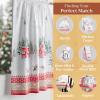 imageMaison d Hermine Kitchen Curtains Sets for Windows 100 Cotton Set of Kitchen Curtains Valances for Home 2 Tiers 28quotX36quot and 1 Valance 56quotX18quot Farmhouse Cafe Rural Christmas22  Rural Christmas