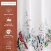 imageMaison d Hermine Kitchen Curtains Sets for Windows 100 Cotton Set of Kitchen Curtains Valances for Home 2 Tiers 28quotX36quot and 1 Valance 56quotX18quot Farmhouse Cafe Rural Christmas21  Morzine