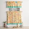 imageMaison d Hermine Kitchen Curtains Sets for Windows 100 Cotton Set of Kitchen Curtains Valances for Home 2 Tiers 28quotX36quot and 1 Valance 56quotX18quot Farmhouse Cafe Dalida29  Luxury Loft  Peach