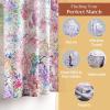 imageMaison d Hermine Kitchen Curtains Sets for Windows 100 Cotton Set of Kitchen Curtains Valances for Home 2 Tiers 28quotX36quot and 1 Valance 56quotX18quot Farmhouse Cafe Dalida31  Floral Love