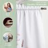 imageMaison d Hermine Kitchen Curtains Sets for Windows 100 Cotton Set of Kitchen Curtains Valances for Home 2 Tiers 28quotX36quot and 1 Valance 56quotX18quot Farmhouse Cafe Dalida33  Ice Florals
