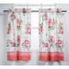 imageMaison d Hermine Kitchen Curtains Sets for Windows 100 Cotton Set of Kitchen Curtains Valances for Home 2 Tiers 28quotX36quot and 1 Valance 56quotX18quot Farmhouse Cafe Rural Christmas13  Rose Garden