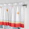 imageMaison d Hermine Kitchen Curtains Sets for Windows 100 Cotton Set of Kitchen Curtains Valances for Home 2 Tiers 28quotX36quot and 1 Valance 56quotX18quot Farmhouse Cafe Rural Christmas24  Poinsettia Christmas