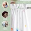 imageMaison d Hermine Kitchen Curtains Sets for Windows 100 Cotton Set of Kitchen Curtains Valances for Home 2 Tiers 28quotX36quot and 1 Valance 56quotX18quot Farmhouse Cafe Dalida14  Summer Whisper