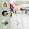 imageMaison d Hermine Kitchen Curtains Sets for Windows 100 Cotton Set of Kitchen Curtains Valances for Home 2 Tiers 28quotX36quot and 1 Valance 56quotX18quot Farmhouse Cafe Rural Christmas13  Rose Garden