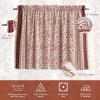 imageMaison d Hermine Kitchen Curtains Sets for Windows 100 Cotton Set of Kitchen Curtains Valances for Home 2 Tiers 28quotX36quot and 1 Valance 56quotX18quot Farmhouse Cafe Rural Christmas25  Reveillon Au Jardin