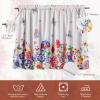 imageMaison d Hermine Kitchen Curtains Sets for Windows 100 Cotton Set of Kitchen Curtains Valances for Home 2 Tiers 28quotX36quot and 1 Valance 56quotX18quot Farmhouse Cafe Dalida32  Happy Floralhigh Summer