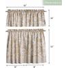 imageMaison d Hermine Kitchen Curtains Sets for Windows 100 Cotton Set of Kitchen Curtains Valances for Home 2 Tiers 28quotX36quot and 1 Valance 56quotX18quot Farmhouse Cafe Rural Christmas32  Pretty Autumn