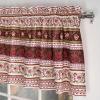 imageMaison d Hermine Kitchen Curtains Sets for Windows 100 Cotton Set of Kitchen Curtains Valances for Home 2 Tiers 28quotX36quot and 1 Valance 56quotX18quot Farmhouse Cafe Rural Christmas25  Reveillon Au Jardin