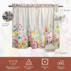 imageMaison d Hermine Kitchen Curtains Sets for Windows 100 Cotton Set of Kitchen Curtains Valances for Home 2 Tiers 28quotX36quot and 1 Valance 56quotX18quot Farmhouse Cafe Dalida07  Jardin Dete  Fog