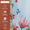 imageMaison d Hermine Kitchen Curtains Sets for Windows 100 Cotton Set of Kitchen Curtains Valances for Home 2 Tiers 28quotX36quot and 1 Valance 56quotX18quot Farmhouse Cafe Dalida06  Jardin Dete  Mint