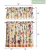 imageMaison d Hermine Kitchen Curtains Sets for Windows 100 Cotton Set of Kitchen Curtains Valances for Home 2 Tiers 28quotX36quot and 1 Valance 56quotX18quot Farmhouse Cafe Rural Christmas28  Pumpkin Garden  Cloudy Cream