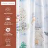 imageMaison d Hermine Kitchen Curtains Sets for Windows 100 Cotton Set of Kitchen Curtains Valances for Home 2 Tiers 28quotX36quot and 1 Valance 56quotX18quot Farmhouse Cafe Rural Christmas33  Snowy World