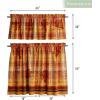 imageMaison d Hermine Kitchen Curtains Sets for Windows 100 Cotton Set of Kitchen Curtains Valances for Home 2 Tiers 28quotX36quot and 1 Valance 56quotX18quot Farmhouse Cafe Dalida28  Thanksgiving Tartan
