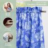 imageMaison d Hermine Kitchen Curtains Sets for Windows 100 Cotton Set of Kitchen Curtains Valances for Home 2 Tiers 28quotX36quot and 1 Valance 56quotX18quot Farmhouse Cafe Rural Christmas30  Indigo Love