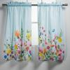 imageMaison d Hermine Kitchen Curtains Sets for Windows 100 Cotton Set of Kitchen Curtains Valances for Home 2 Tiers 28quotX36quot and 1 Valance 56quotX18quot Farmhouse Cafe Dalida06  Jardin Dete  Mint