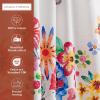 imageMaison d Hermine Kitchen Curtains Sets for Windows 100 Cotton Set of Kitchen Curtains Valances for Home 2 Tiers 28quotX36quot and 1 Valance 56quotX18quot Farmhouse Cafe Dalida32  Happy Floralhigh Summer