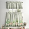 imageMaison d Hermine Kitchen Curtains Sets for Windows 100 Cotton Set of Kitchen Curtains Valances for Home 2 Tiers 28quotX36quot and 1 Valance 56quotX18quot Farmhouse Cafe Rural Christmas26  Winter Mornings