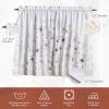 imageMaison d Hermine Kitchen Curtains Sets for Windows 100 Cotton Set of Kitchen Curtains Valances for Home 2 Tiers 28quotX36quot and 1 Valance 56quotX18quot Farmhouse Cafe Dalida33  Ice Florals
