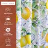 imageMaison d Hermine Kitchen Curtains Sets for Windows 100 Cotton Set of Kitchen Curtains Valances for Home 2 Tiers 28quotX36quot and 1 Valance 56quotX18quot Farmhouse Cafe Rural Christmas35  Citrus