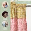imageMaison d Hermine Kitchen Curtains Sets for Windows 100 Cotton Set of Kitchen Curtains Valances for Home 2 Tiers 28quotX36quot and 1 Valance 56quotX18quot Farmhouse Cafe Dalida35  Provence