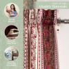 imageMaison d Hermine Kitchen Curtains Sets for Windows 100 Cotton Set of Kitchen Curtains Valances for Home 2 Tiers 28quotX36quot and 1 Valance 56quotX18quot Farmhouse Cafe Rural Christmas25  Reveillon Au Jardin
