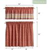 imageMaison d Hermine Kitchen Curtains Sets for Windows 100 Cotton Set of Kitchen Curtains Valances for Home 2 Tiers 28quotX36quot and 1 Valance 56quotX18quot Farmhouse Cafe Dalida23  Sofia