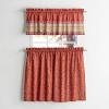 imageMaison d Hermine Kitchen Curtains Sets for Windows 100 Cotton Set of Kitchen Curtains Valances for Home 2 Tiers 28quotX36quot and 1 Valance 56quotX18quot Farmhouse Cafe Dalida23  Sofia