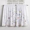 imageMaison d Hermine Kitchen Curtains Sets for Windows 100 Cotton Set of Kitchen Curtains Valances for Home 2 Tiers 28quotX36quot and 1 Valance 56quotX18quot Farmhouse Cafe Dalida33  Ice Florals