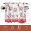 imageMaison d Hermine Kitchen Curtains Sets for Windows 100 Cotton Set of Kitchen Curtains Valances for Home 2 Tiers 28quotX36quot and 1 Valance 56quotX18quot Farmhouse Cafe Rural Christmas13  Rose Garden
