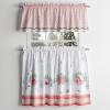 imageMaison d Hermine Kitchen Curtains Sets for Windows 100 Cotton Set of Kitchen Curtains Valances for Home 2 Tiers 28quotX36quot and 1 Valance 56quotX18quot Farmhouse Cafe Rural Christmas22  Rural Christmas