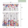 imageMaison d Hermine Kitchen Curtains Sets for Windows 100 Cotton Set of Kitchen Curtains Valances for Home 2 Tiers 28quotX36quot and 1 Valance 56quotX18quot Farmhouse Cafe Dalida32  Happy Floralhigh Summer